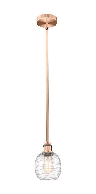 INNOVATIONS 616-1S-AC-G1013 Belfast 1 Light 6 inch Mini Pendant Antique Copper
