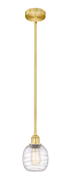 INNOVATIONS 616-1S-SG-G1013 Belfast 1 Light 6 inch Mini Pendant Satin Gold