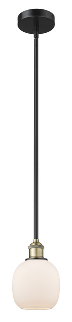 INNOVATIONS 616-1S-BAB-G101 Belfast 1 6 inch Mini Pendant Black Antique Brass