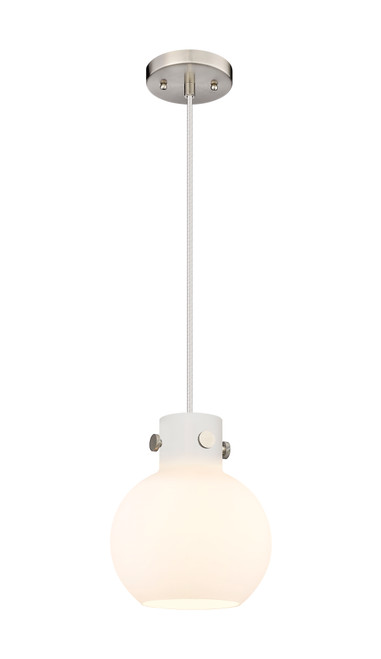 INNOVATIONS 410-1PS-SN-G410-8WH Newton Sphere 1 8 inch Mini Pendant Brushed Satin Nickel