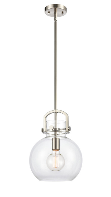INNOVATIONS 410-1SM-SN-G410-10CL Newton Sphere 1 Light 8 inch Mini Pendant Brushed Satin Nickel