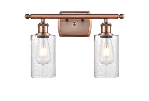 INNOVATIONS 516-2W-AC-G804 Clymer 2 16 inch Bath Vanity Light Antique Copper