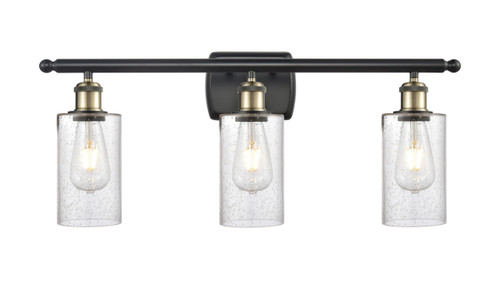 INNOVATIONS 516-3W-BAB-G804 Clymer 3 26 inch Bath Vanity Light Black Antique Brass