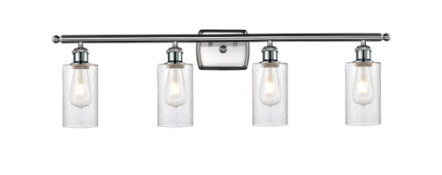 INNOVATIONS 516-4W-SN-G804 Clymer 4 36 inch Bath Vanity Light Brushed Satin Nickel