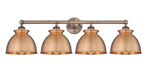 INNOVATIONS 616-4W-AC-M14-AC Adirondack 4 38 inch Bath Vanity Light Antique Copper