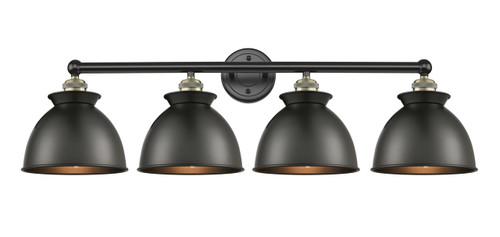 INNOVATIONS 616-4W-BAB-M14-BK Adirondack 4 Light Bath Vanity Light part of the Edison Collection Black Antique Brass