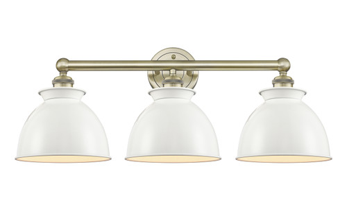 INNOVATIONS 616-3W-AB-M14-W Adirondack 3 Light Bath Vanity Light part of the Edison Collection Antique Brass