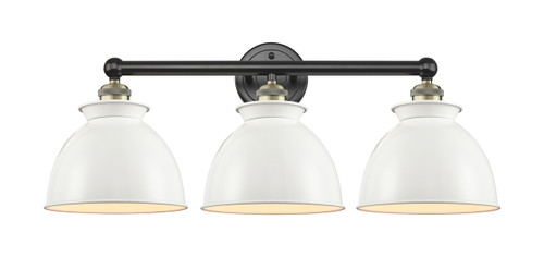 INNOVATIONS 616-3W-BAB-M14-W Adirondack 3 Light Bath Vanity Light part of the Edison Collection Black Antique Brass