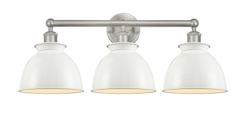INNOVATIONS 616-3W-SN-M14-W Adirondack 3 Light Bath Vanity Light part of the Edison Collection Brushed Satin Nickel