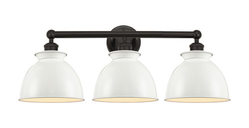 INNOVATIONS 616-3W-OB-M14-W Adirondack 3 Light Bath Vanity Light part of the Edison Collection Oil Rubbed Bronze