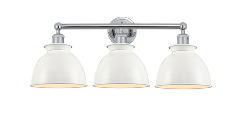 INNOVATIONS 616-3W-PC-M14-W Adirondack 3 Light Bath Vanity Light part of the Edison Collection Polished Chrome