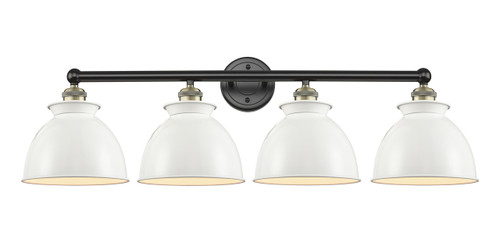 INNOVATIONS 616-4W-BAB-M14-W Adirondack 4 Light Bath Vanity Light part of the Edison Collection Black Antique Brass