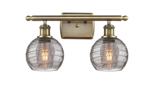 INNOVATIONS 516-2W-AB-G1213-6SM Deco Swirl 2 Light 16 inch Bath Vanity Light Antique Brass