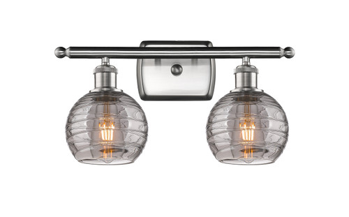 INNOVATIONS 516-2W-SN-G1213-6SM Deco Swirl 2 Light 16 inch Bath Vanity Light Brushed Satin Nickel