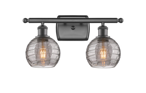 INNOVATIONS 516-2W-OB-G1213-6SM Deco Swirl 2 Light 16 inch Bath Vanity Light Oil Rubbed Bronze