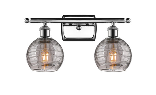 INNOVATIONS 516-2W-PC-G1213-6SM Deco Swirl 2 Light 16 inch Bath Vanity Light Polished Chrome