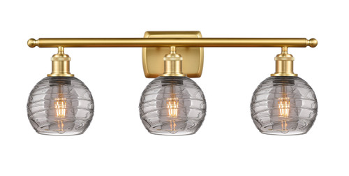 INNOVATIONS 516-3W-SG-G1213-6SM Deco Swirl 3 Light 26 inch Bath Vanity Light Satin Gold