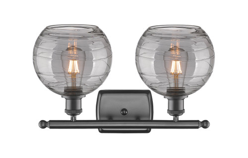 INNOVATIONS 516-2W-OB-G1213-8SM Deco Swirl 2 Light 16 inch Bath Vanity Light Oil Rubbed Bronze