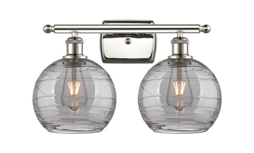 INNOVATIONS 516-2W-PN-G1213-8SM Deco Swirl 2 Light 16 inch Bath Vanity Light Polished Nickel