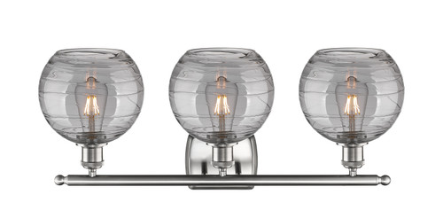 INNOVATIONS 516-3W-SN-G1213-8SM Deco Swirl 3 Light 26 inch Bath Vanity Light Brushed Satin Nickel