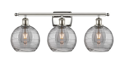 INNOVATIONS 516-3W-PN-G1213-8SM Deco Swirl 3 Light 26 inch Bath Vanity Light Polished Nickel
