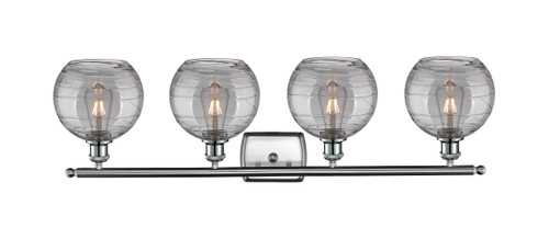 INNOVATIONS 516-4W-SN-G1213-8SM Deco Swirl 4 Light 36 inch Bath Vanity Light Brushed Satin Nickel