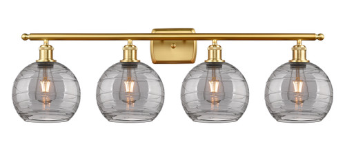 INNOVATIONS 516-4W-SG-G1213-8SM Deco Swirl 4 Light 36 inch Bath Vanity Light Satin Gold