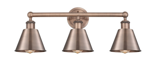 INNOVATIONS 616-3W-AC-M8-AC Smithfield 3 24.5 inch Bath Vanity Light Antique Copper