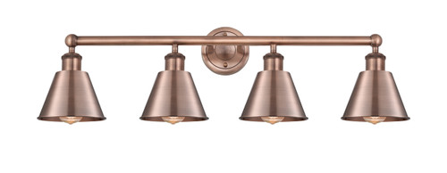 INNOVATIONS 616-4W-AC-M8-AC Smithfield 4 33.5 inch Bath Vanity Light Antique Copper
