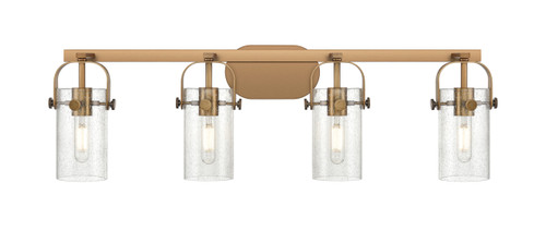 INNOVATIONS 423-4W-BB-G423-7SDY Pilaster 4 34.875 inch Bath Vanity Light Brushed Brass