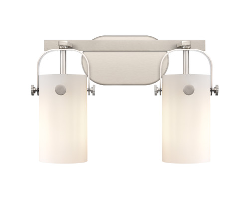 INNOVATIONS 423-2W-SN-G423-7WH Pilaster 2 14.875 inch Bath Vanity Light Brushed Satin Nickel