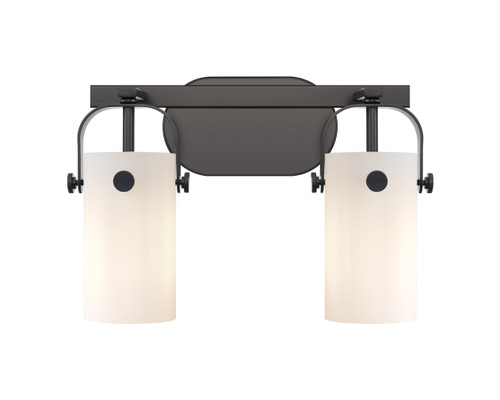 INNOVATIONS 423-2W-BK-G423-7WH Pilaster 2 14.875 inch Bath Vanity Light Matte Black