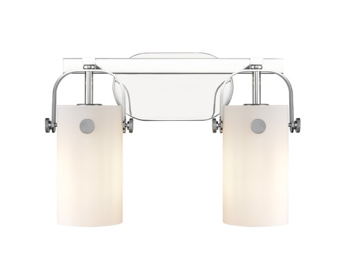 INNOVATIONS 423-2W-PC-G423-7WH Pilaster 2 14.875 inch Bath Vanity Light Polished Nickel