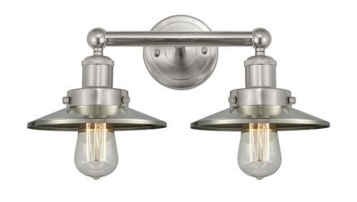 INNOVATIONS 616-2W-SN-M2-SN Railroad 2 Light Bath Vanity Light part of the Franklin Restoration Collection Brushed Satin Nickel