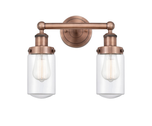 INNOVATIONS 616-2W-AC-G312 Dover 2 15.5 inch Bath Vanity Light Antique Copper
