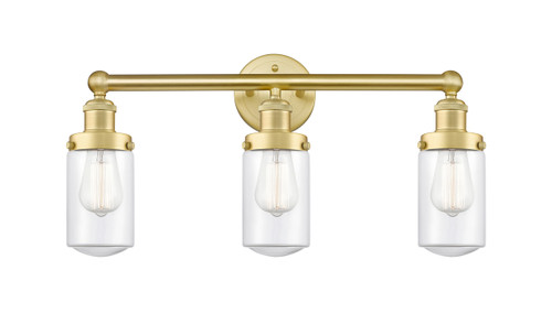 INNOVATIONS 616-3W-SG-G312 Dover 3 24.5 inch Bath Vanity Light Satin Gold