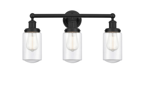 INNOVATIONS 616-3W-BK-G312 Dover 3 Light 24.5 inch Bath Vanity Light Matte Black