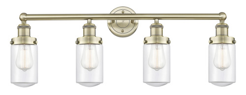 INNOVATIONS 616-4W-AB-G312 Dover 4 33.5 inch Bath Vanity Light Antique Brass
