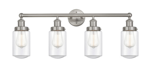 INNOVATIONS 616-4W-SN-G312 Dover 4 Light 33.5 inch Bath Vanity Light Brushed Satin Nickel