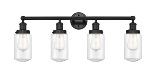 INNOVATIONS 616-4W-BK-G312 Dover 4 Light 33.5 inch Bath Vanity Light Matte Black