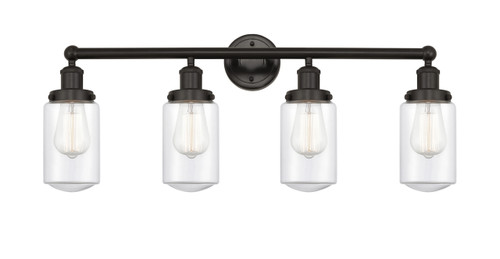 INNOVATIONS 616-4W-OB-G312 Dover 4 Light 33.5 inch Bath Vanity Light Oil Rubbed Bronze