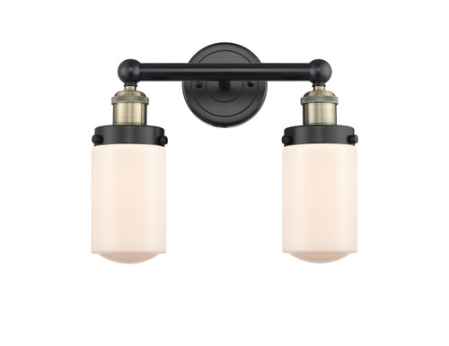 INNOVATIONS 616-2W-BAB-G311 Dover 2 15.5 inch Bath Vanity Light Black Antique Brass