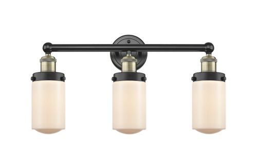 INNOVATIONS 616-3W-BAB-G311 Dover 3 24.5 inch Bath Vanity Light Black Antique Brass