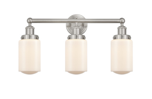 INNOVATIONS 616-3W-SN-G311 Dover 3 Light 24.5 inch Bath Vanity Light Brushed Satin Nickel