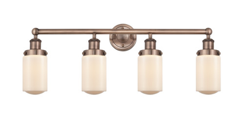 INNOVATIONS 616-4W-AC-G311 Dover 4 33.5 inch Bath Vanity Light Antique Copper