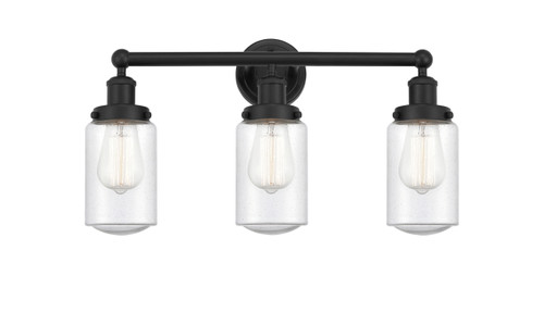 INNOVATIONS 616-3W-BK-G314 Dover 3 Light 24.5 inch Bath Vanity Light Matte Black