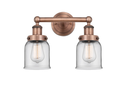 INNOVATIONS 616-2W-AC-G52 Bell 2 15.5 inch Bath Vanity Light Antique Copper