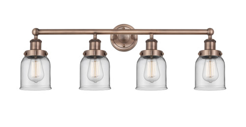 INNOVATIONS 616-4W-AC-G52 Bell 4 33.5 inch Bath Vanity Light Antique Copper