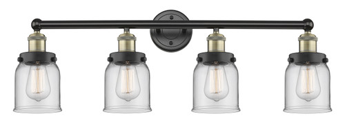 INNOVATIONS 616-4W-BAB-G52 Bell 4 33.5 inch Bath Vanity Light Black Antique Brass