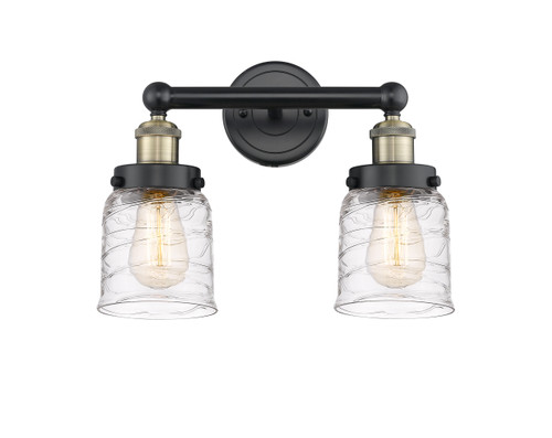 INNOVATIONS 616-2W-BAB-G513 Bell 2 15.5 inch Bath Vanity Light Black Antique Brass